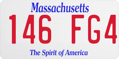 MA license plate 146FG4