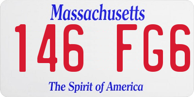 MA license plate 146FG6