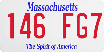 MA license plate 146FG7