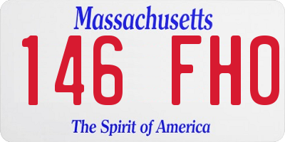 MA license plate 146FH0