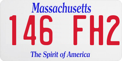 MA license plate 146FH2