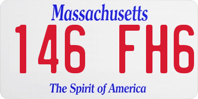 MA license plate 146FH6