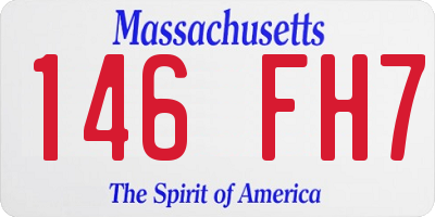 MA license plate 146FH7