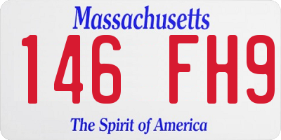 MA license plate 146FH9