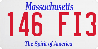 MA license plate 146FI3