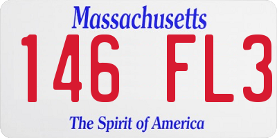 MA license plate 146FL3