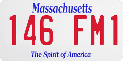 MA license plate 146FM1