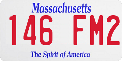MA license plate 146FM2