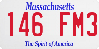 MA license plate 146FM3