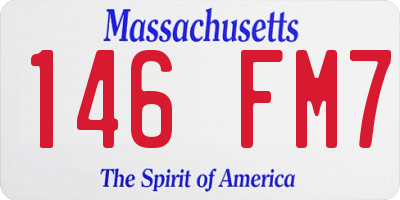MA license plate 146FM7