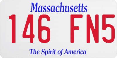 MA license plate 146FN5