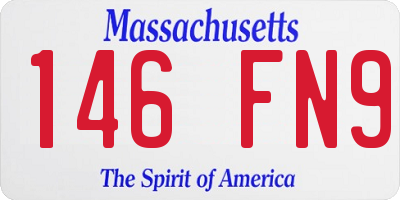 MA license plate 146FN9
