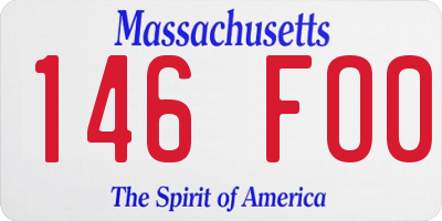 MA license plate 146FO0