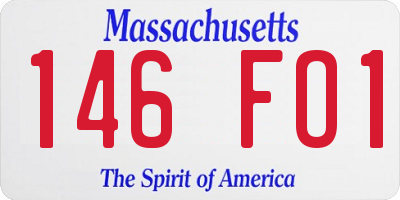 MA license plate 146FO1