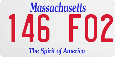 MA license plate 146FO2