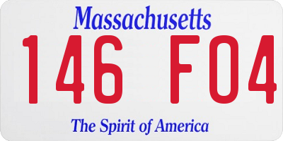 MA license plate 146FO4