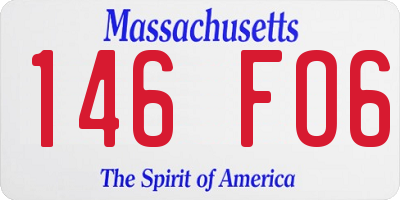 MA license plate 146FO6