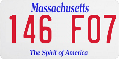 MA license plate 146FO7