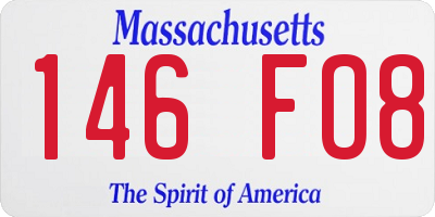 MA license plate 146FO8