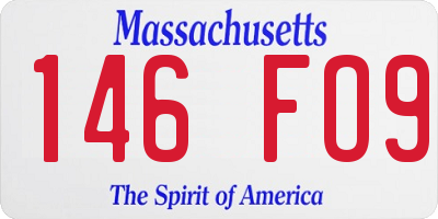 MA license plate 146FO9