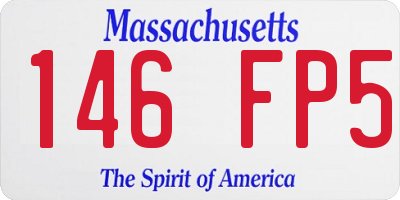 MA license plate 146FP5