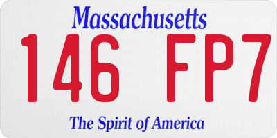 MA license plate 146FP7