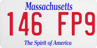 MA license plate 146FP9