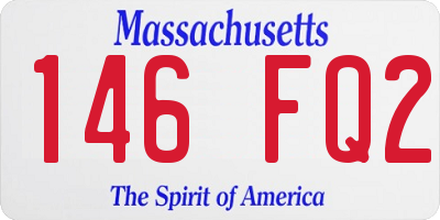 MA license plate 146FQ2