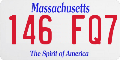 MA license plate 146FQ7