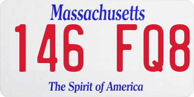 MA license plate 146FQ8