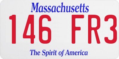 MA license plate 146FR3