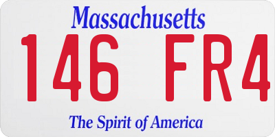 MA license plate 146FR4