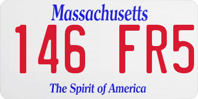 MA license plate 146FR5