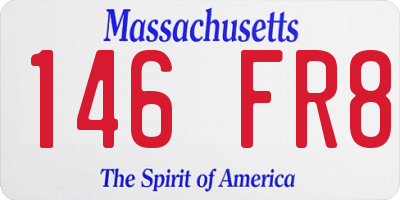 MA license plate 146FR8