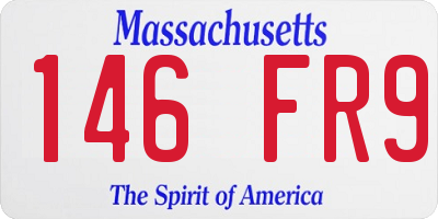 MA license plate 146FR9