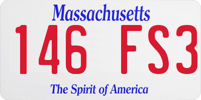 MA license plate 146FS3