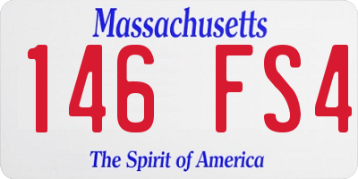 MA license plate 146FS4