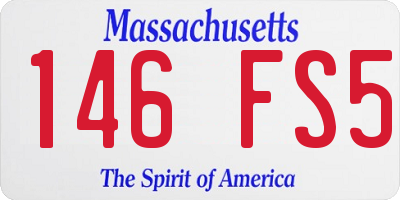 MA license plate 146FS5