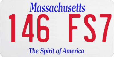 MA license plate 146FS7