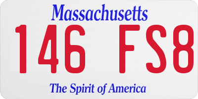 MA license plate 146FS8