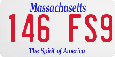 MA license plate 146FS9