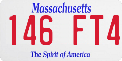 MA license plate 146FT4