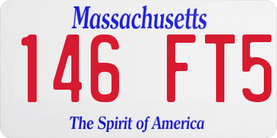 MA license plate 146FT5