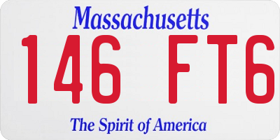 MA license plate 146FT6