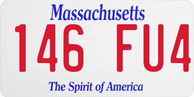 MA license plate 146FU4