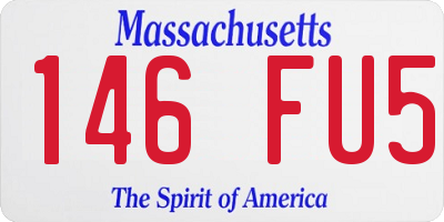 MA license plate 146FU5