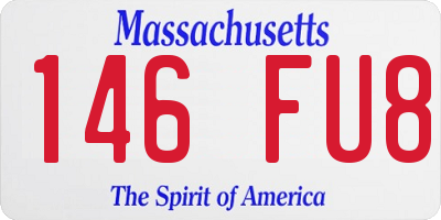 MA license plate 146FU8