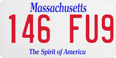 MA license plate 146FU9