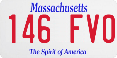 MA license plate 146FV0