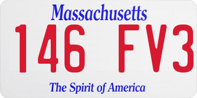 MA license plate 146FV3